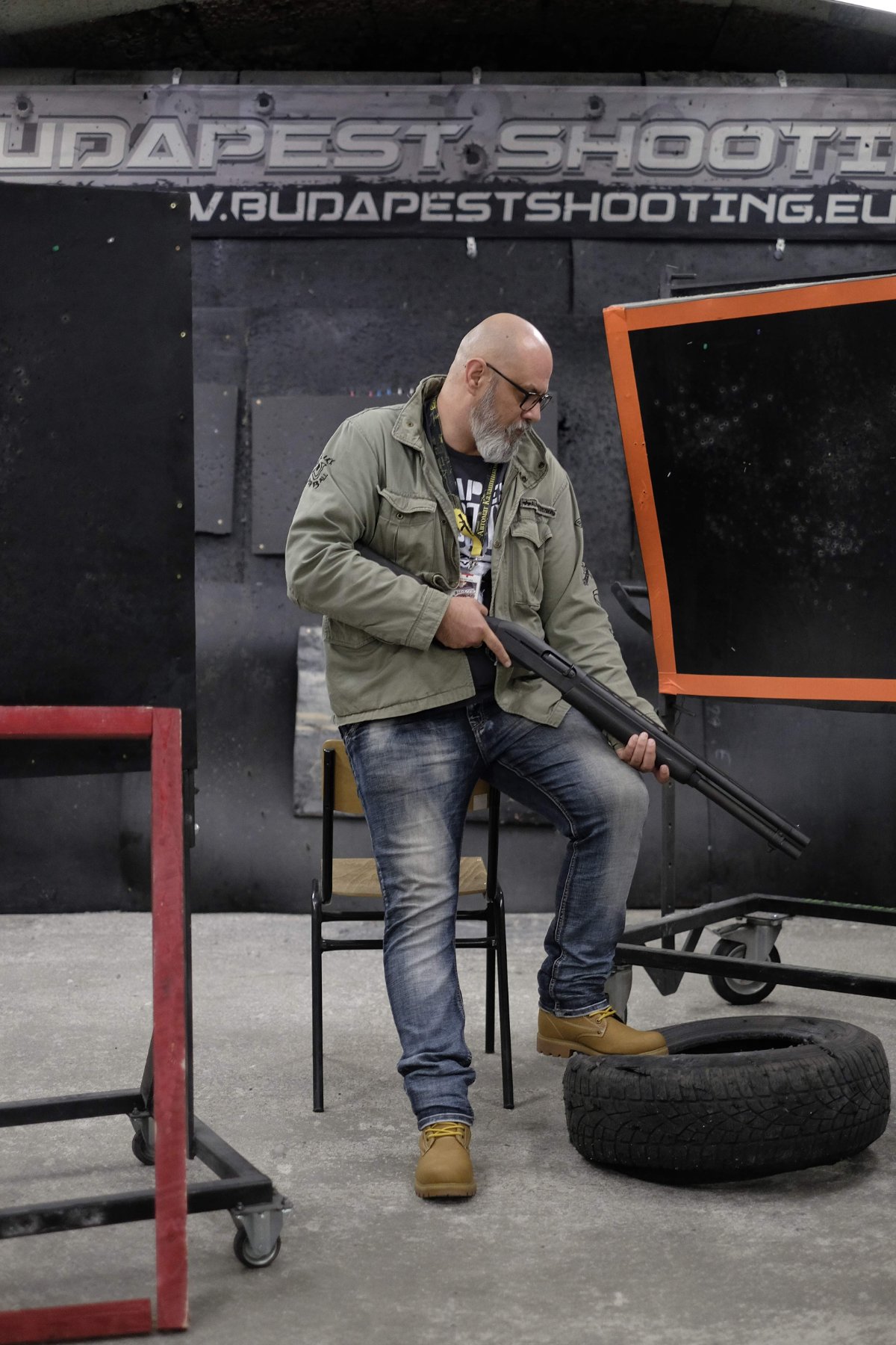 P.B. Harry at the range